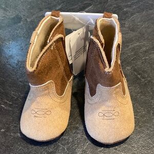 Infant Rising Star soft sole tan brown cowboy boots size 3 - NWT
